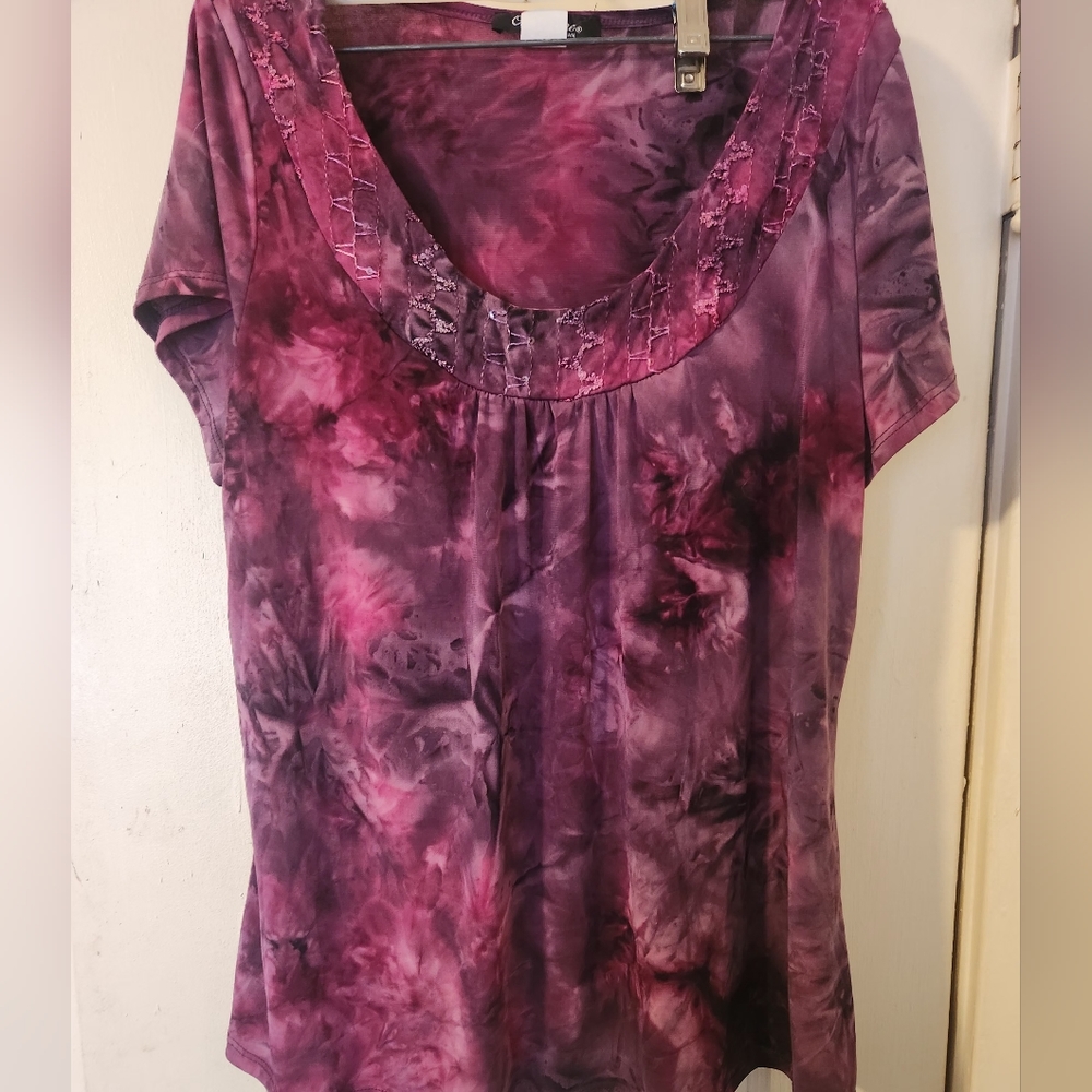* 1x Only Nine Women Purple tie dye Blouse